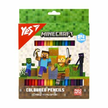 Набор цветных карандашей YES Minecraft, 24 цвета (290770) Набор цветных карандашей YES Minecraft, 24 цвета (290770)