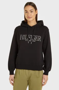 Женское черное худи REG MDN HILFIGER Черный S Tommy Hilfiger WW0WW41042
