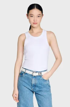 Женская белая майка Белый L Sandro SFPTS01762_white