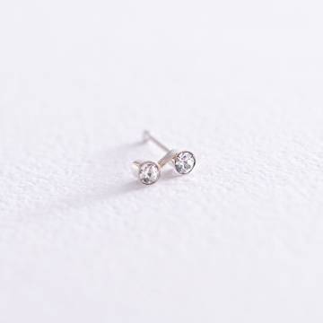 Серебряный пирсинг в нос с фианитами пирснф Серебряный пирсинг в нос с фианитами пирснф