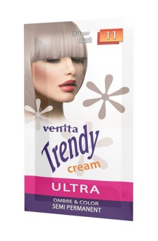 Уценка! Оттеночная крем-краска для волос Venita Trendy Semi Permanent Color Cream 11 Серебренный блеск, 35 г (саше)