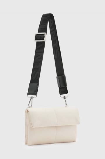 Кожаная сумочка AllSaints цвет коричневый Кожаная сумочка AllSaints цвет коричневый
