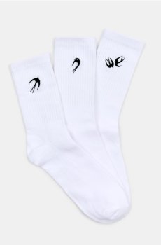 Шкарпетки з вишивкою, 3 шт - білий