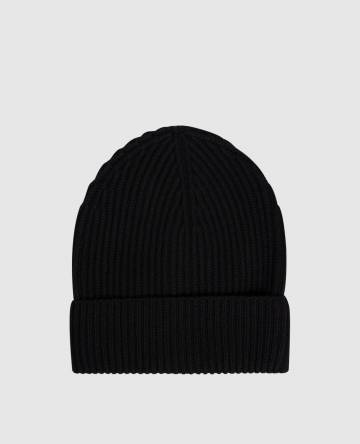 Черная шапка из шерсти и кашемира