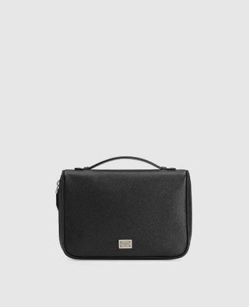 Черный кожаный клатч Sicily