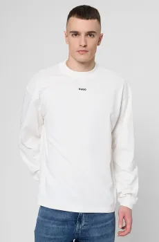Мужской белый лонгслив Белый XS HUGO 50511029;102