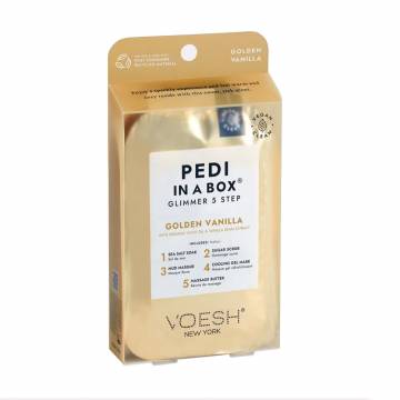 Набор для педикюра VOESH Pedi In A Box Glimmer 5 Step Golden Vanilla, 5 предметов