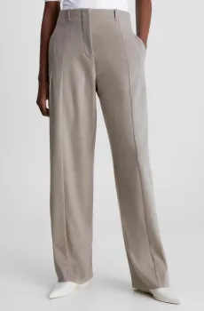 Женские бежевые шерстяные брюки SOFT WOOL STRAIGHT PANT Бежевый 40 Calvin Klein K20K205676