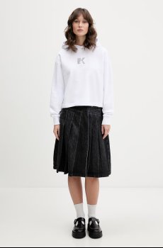 Karl Lagerfeld Jeans кофта с капюшоном для женщин из хлопка