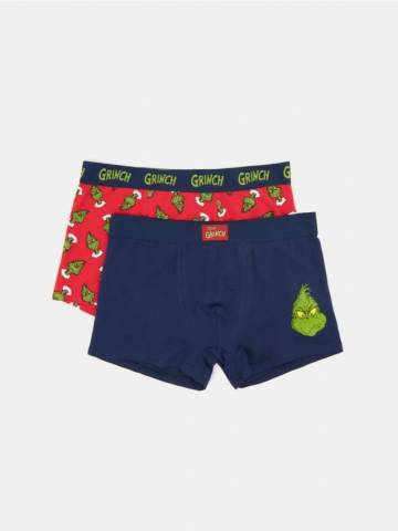 Боксери, 2 пари Grinch - різнобарвний Боксери, 2 пари Grinch - різнобарвний