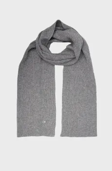 Женский серый шарф RE-LOCK KNIT SCARF Серый ONESIZE Calvin Klein K60K611128