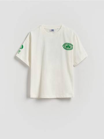 Reserved - Футболка Boston Celtics NBA - кремовий - 996FG-01X Reserved - Футболка Boston Celtics NBA - кремовий - 996FG-01X
