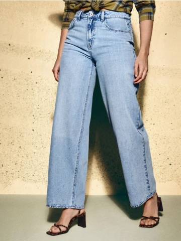 Широкі джинси - синій