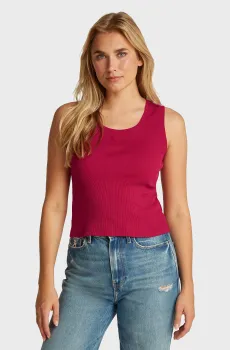 Женская малиновая майка Малиновый XS Tommy Jeans DW0DW21369