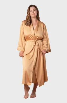 Женский бежевый халат Бежевый S brabrabra HOM2419000