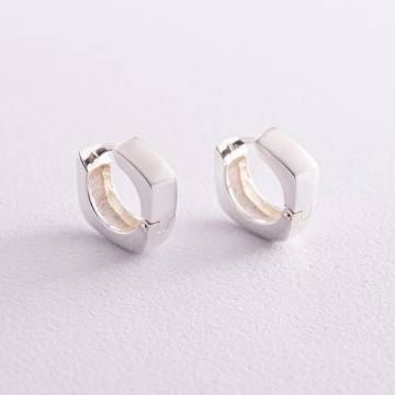 Серьги "Риск" в серебре 123237 Серьги "Риск" в серебре 123237