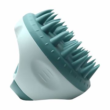 Щетка-массажер для кожи головы Cosmo Shop с эргономичной ручкой, виридан, 8.5*7.7*3 см, 1 шт (CS039MS)