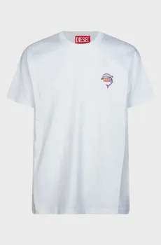 Мужская белая футболка T-NORM-DOLPHIN Белый XL Diesel A21652 0PLAT