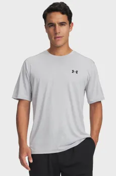Мужска светло-серая футболка UA Tech Vent SS Серый S Under Armour 1376791-014
