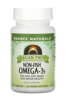Омега-3 Source Naturals Vegan True Omega 3 Non-Fish из морских водорослей 300 мг, 30 веганских капсул