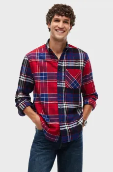 Мужская рубашка в клетку BLOCKING Разноцветный M Tommy Hilfiger MW0MW44625