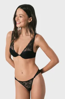 Женские черные трусики Черный L womensecret 8323095