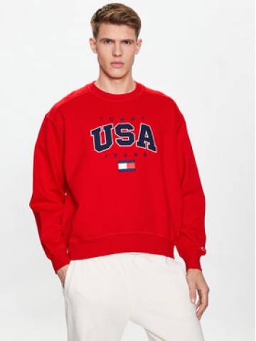 Tommy Jeans Світшот DM0DM16362 Червоний Boxy Fit Tommy Jeans Світшот DM0DM16362 Червоний Boxy Fit