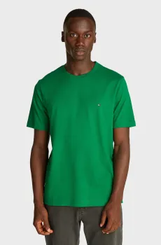Мужская зеленая футболка ESS SEASONAL REG FIT SOLID TEE Зеленый M Tommy Hilfiger MW0MW39995