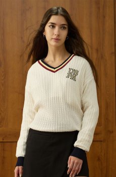 U.S. Polo Assn. Women Women V-Neck Pullover