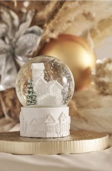 Різдвяна снігова куля - білий