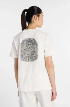 Женская белая футболка Lace Icon Белый M New Balance WT61B1YBSST