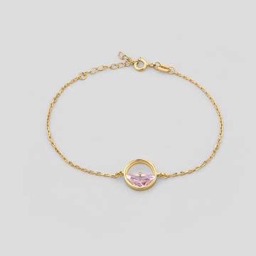 Серебряные браслеты с позолотой Minimal 41121п-pink Серебряные браслеты с позолотой Minimal 41121п-pink
