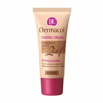 Увлажняющий тональный крем для лица Dermacol Toning Cream 2 in 1, Natural, 30 мл Увлажняющий тональный крем для лица Dermacol Toning Cream 2 in 1, Natural, 30 мл