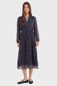 Женское фиолетовое платье с узором Фиолетовый 40 SPRINGFIELD 7952293