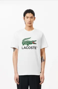Мужская белая футболка Белый XS Lacoste TH1285001