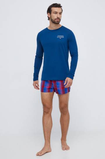 Хлопковый лонгслив лаунж Tommy Hilfiger однотонный Хлопковый лонгслив лаунж Tommy Hilfiger однотонный