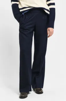 Женские темно-синие шерстяные брюки PULL-ON Синий 40 Gant 4150329