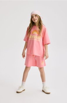 Reserved - Бавовняний комплект із принтом - яскраво-рожевий - 245HN-42X