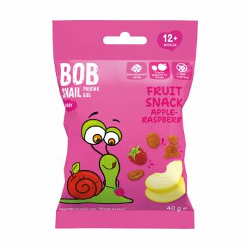 Фруктовый снек Bob Snail Яблоко-малина, от 12 месяцев, 40 г Фруктовый снек Bob Snail Яблоко-малина, от 12 месяцев, 40 г