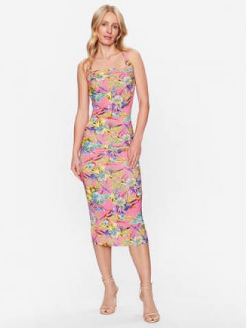 Just Cavalli Коктейльна сукня 74PBO924 Рожевий Slim Fit Just Cavalli Коктейльна сукня 74PBO924 Рожевий Slim Fit
