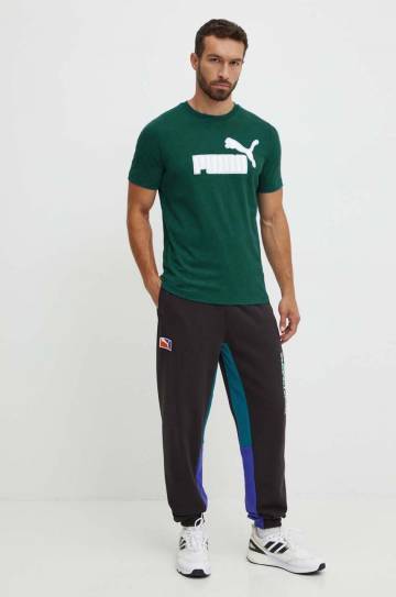 Футболка Puma мужская цвет зелёный с принтом 681861 Футболка Puma мужская цвет зелёный с принтом 681861