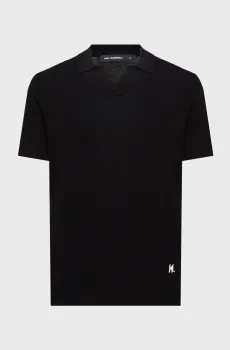 Мужское черное поло Черный S Karl Lagerfeld 562302.655014;990