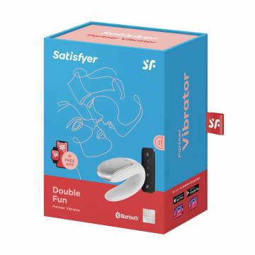 Смарт-вибратор для пар Satisfyer Double Fun Partner Vibrator белый, 1 шт Смарт-вибратор для пар Satisfyer Double Fun Partner Vibrator белый, 1 шт