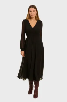 Женское черное платье Черный 34 Naf Naf BHNR 468