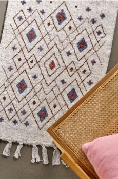 Килим із геометричним візерунком - різнобарвний