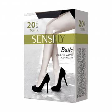 Колготки женские матовые Sensi fly Basik с шортиками, 20 DEN, черные, размер 3 Колготки женские матовые Sensi fly Basik с шортиками, 20 DEN, черные, размер 3