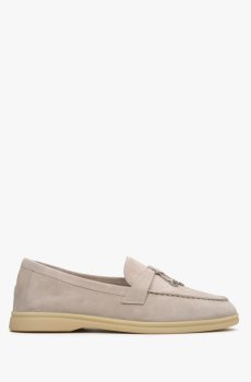 Лофери з китицями велюрові бежеві Estro ER00114613