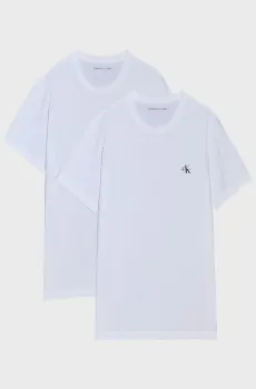 Мужская белая футболка (2 шт) 2 PACK MONOLOGO T-SHIRT Белый XXL Calvin Klein Jeans J30J320199