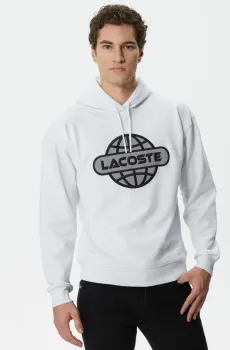 Мужская белая толстовка Белый L-XL Lacoste SH240101B