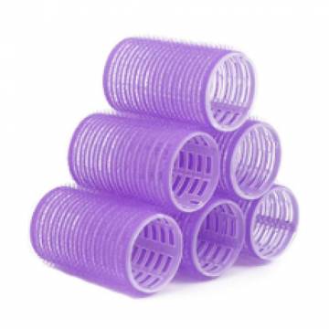 Бигуди-липучки для волос Cosmo Shop васильковые, диаметр 36 мм, 6 шт (CS712F)